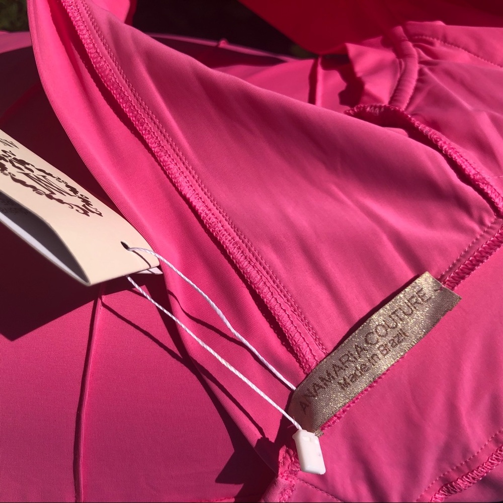 Pink AnaMaria Couture Mini Dress New with Tags - Picture 3 of 9